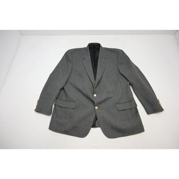 Wimbledon Of England Gold Button Blazer Sports Jacket Gray Mens Sz 48 R - Picture 6 of 13